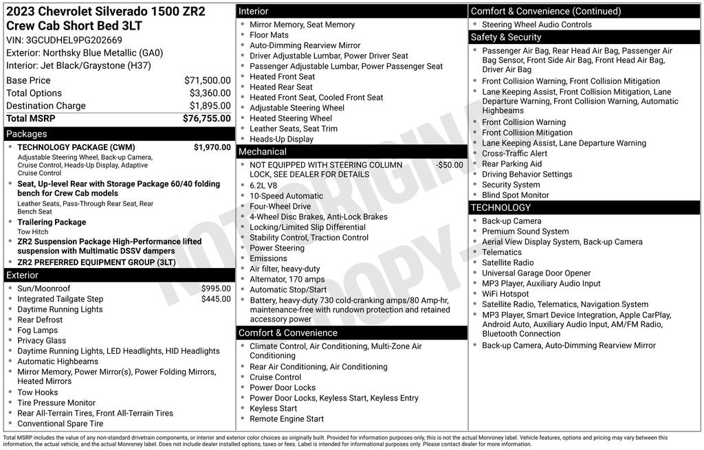 Used 2023 Blue Chevrolet ZR2 image 26