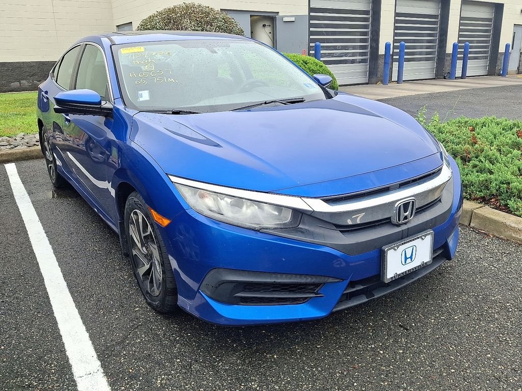 Certified Used 2016 Aegean Blue Metallic Honda EX image 3