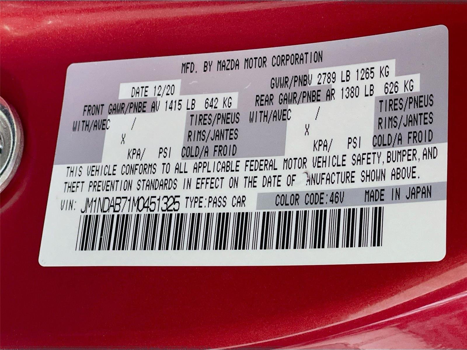 Used 2021 Soul Red Crystal Metallic Mazda Sport image 29