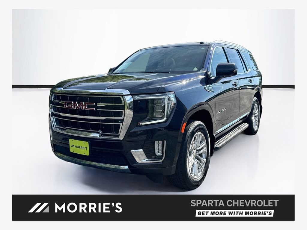 Used 2022 MIDNIGHT BLUE METALLIC GMC SLT image 1