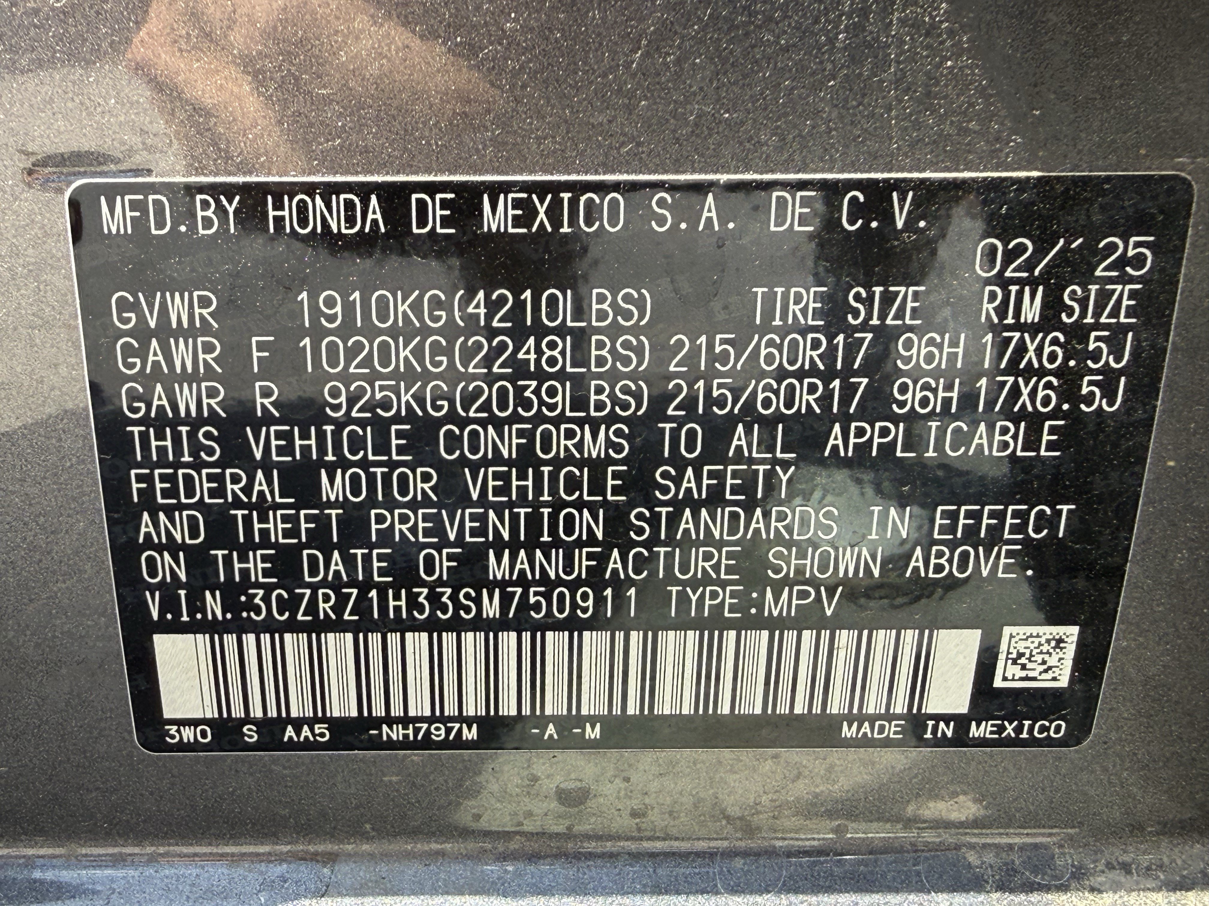 2025 Honda HR-V LX - Photo 32