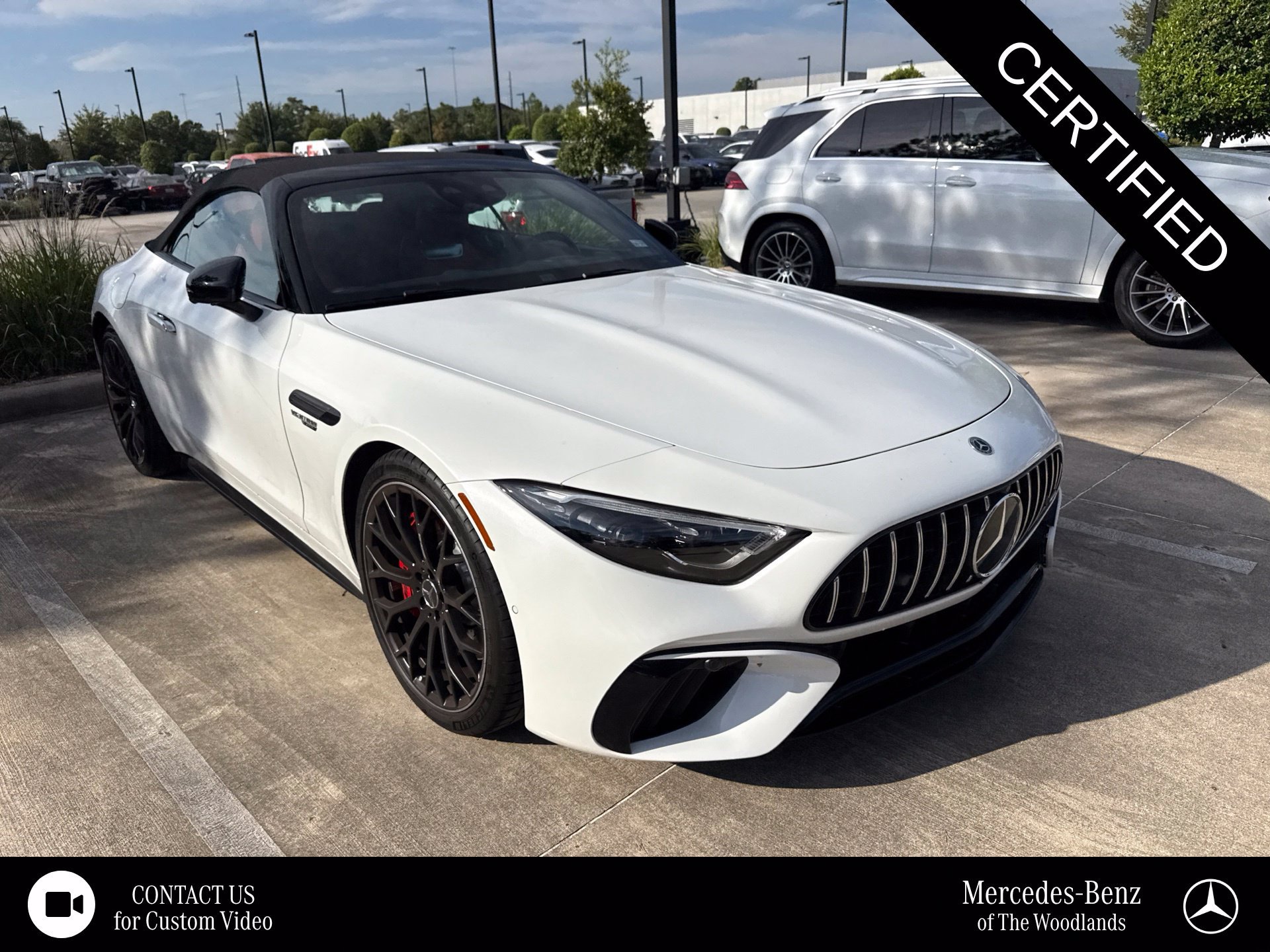 Certified Used 2022 MANUFAKTUR Moonlight White Metallic Mercedes-Benz SL 55 AMG® image 1