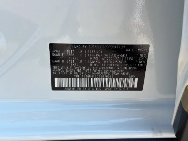 New 2026 CRYSTAL WHITE PEARL Subaru Sport image 25