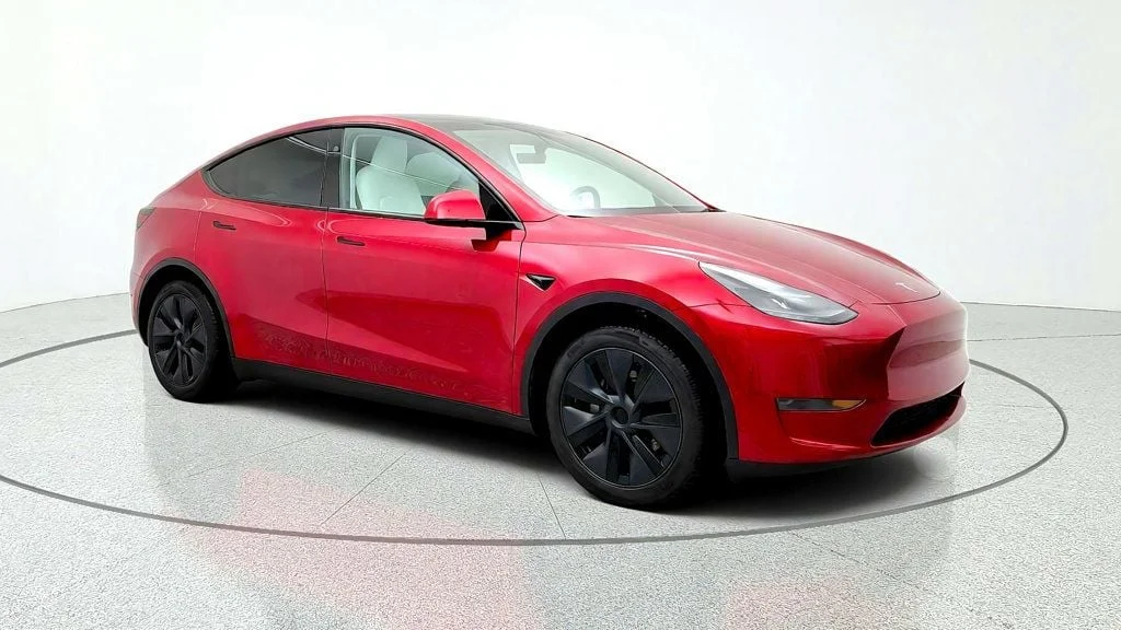 Used 2024 Ultra Red Tesla Long Range AWD w/ Premium White Interior image 3