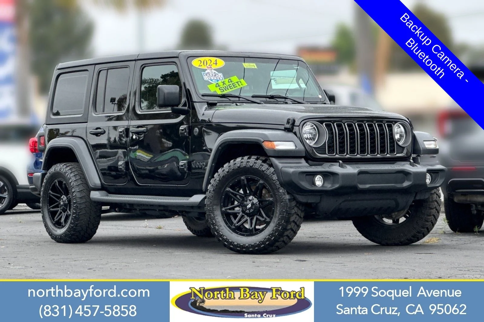 Used 2024 Black Clearcoat Jeep Sport image 1
