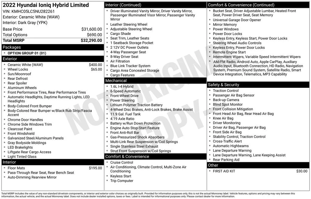 Used 2022 White Hyundai Limited image 17