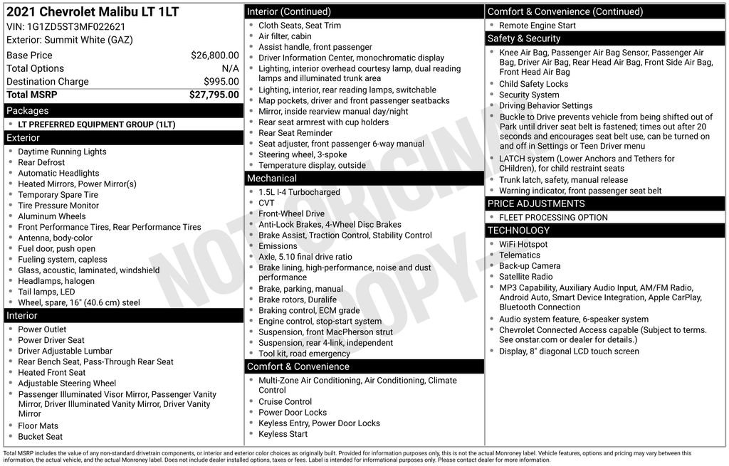 Certified Used 2021 Summit White Chevrolet LT image 32