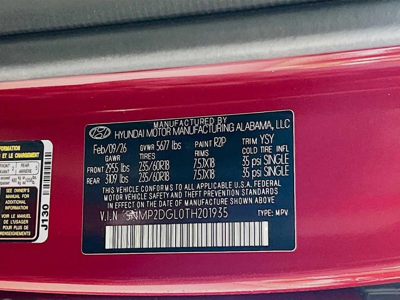 New 2026 Ultimate Red Hyundai SEL AWD image 21