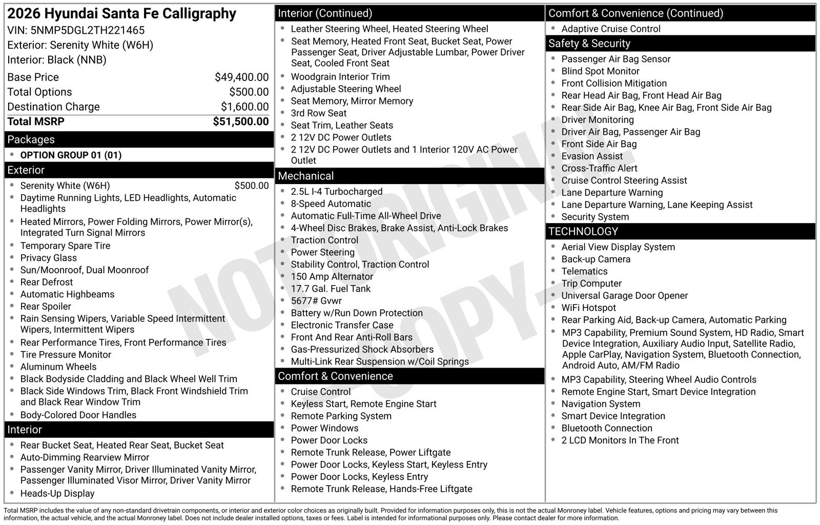 New 2026 White Hyundai Calligraphy AWD image 27