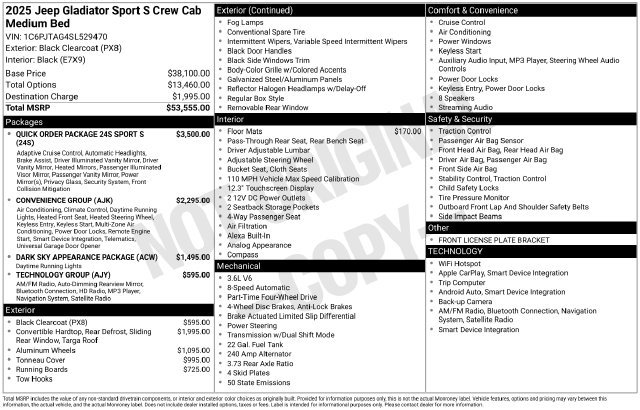 Used 2025 Black Jeep Sport S image 9