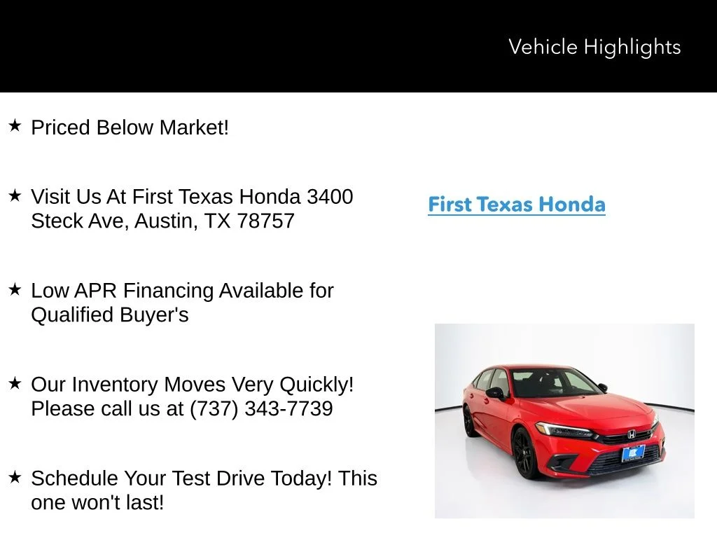 Certified Used 2024 Red Honda Sport image 10