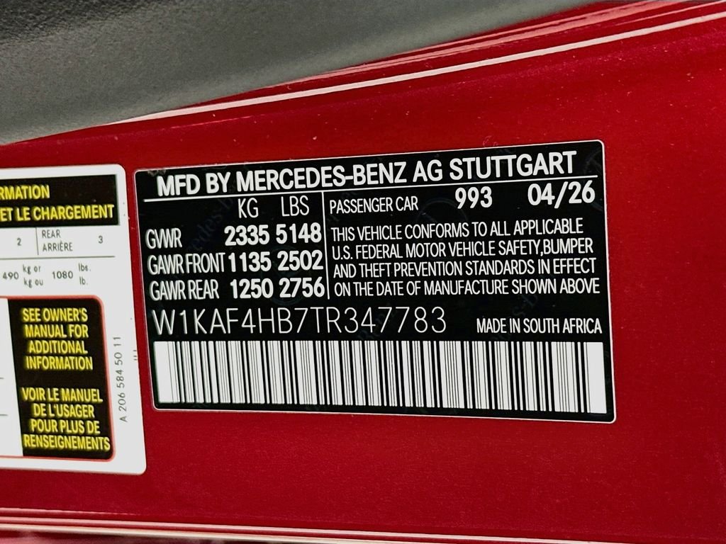 New 2026 MANUFAKTUR Patagonia Red Metallic Mercedes-Benz C 300 image 34
