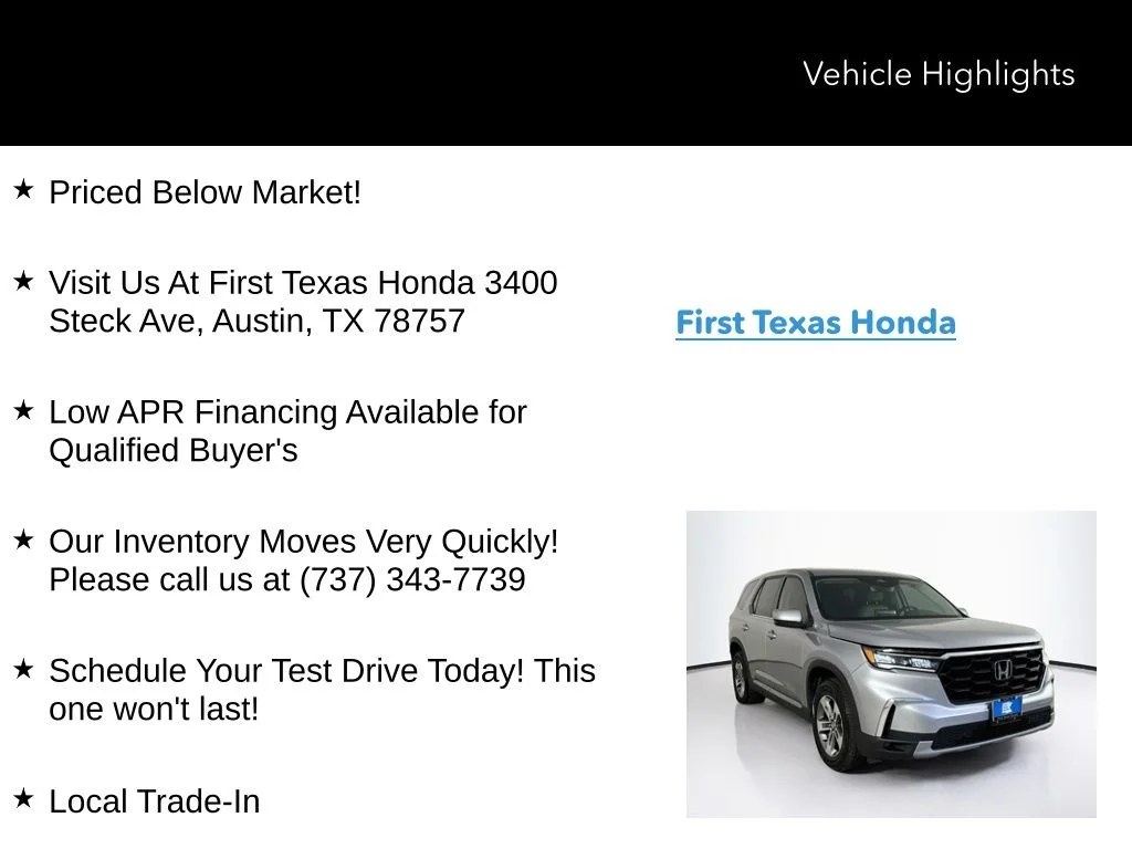 Certified Used 2025 Lunar Silver Metallic Honda EX-L image 10