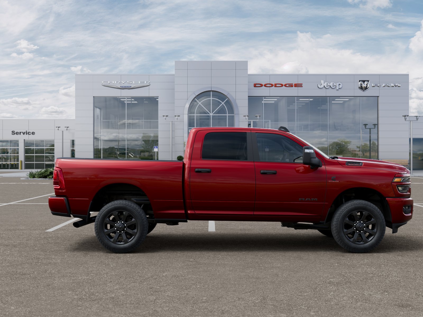 New 2026 Molten Red Pearl-Coat Exterior Paint RAM Big Horn image 36