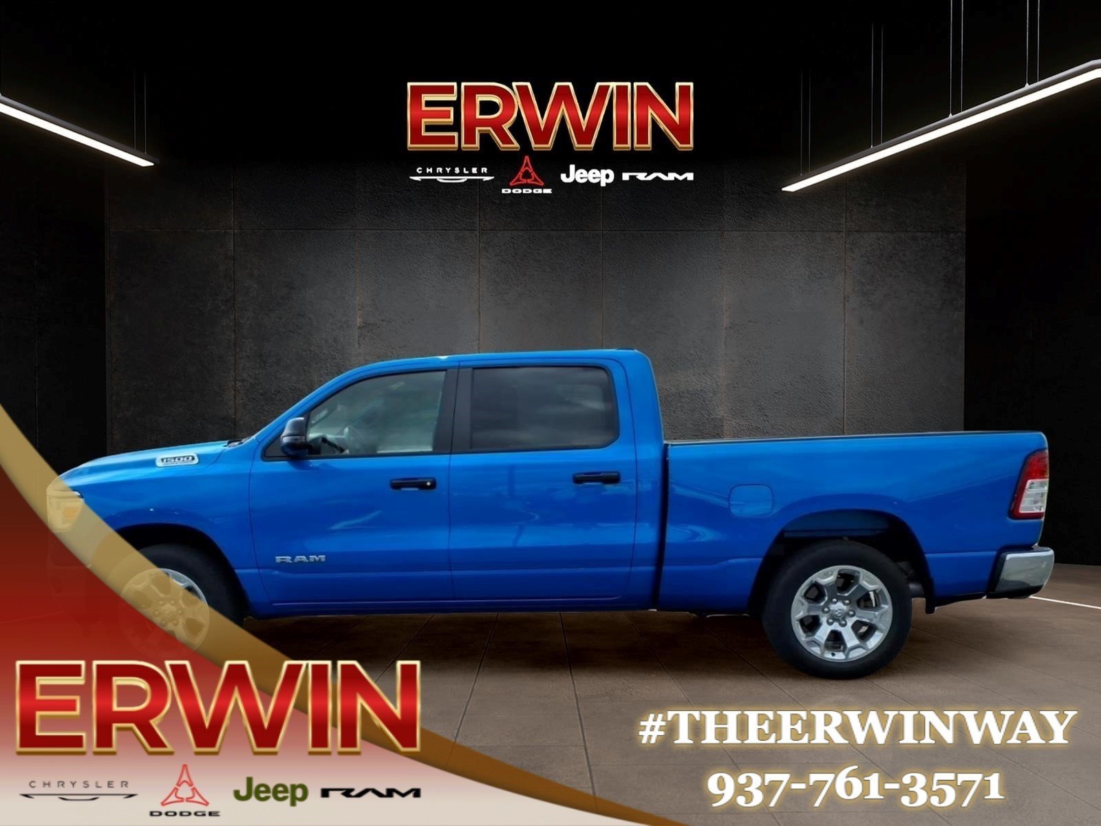 Certified Used 2023 Hydro Blue Pearl Coat RAM Big Horn image 4