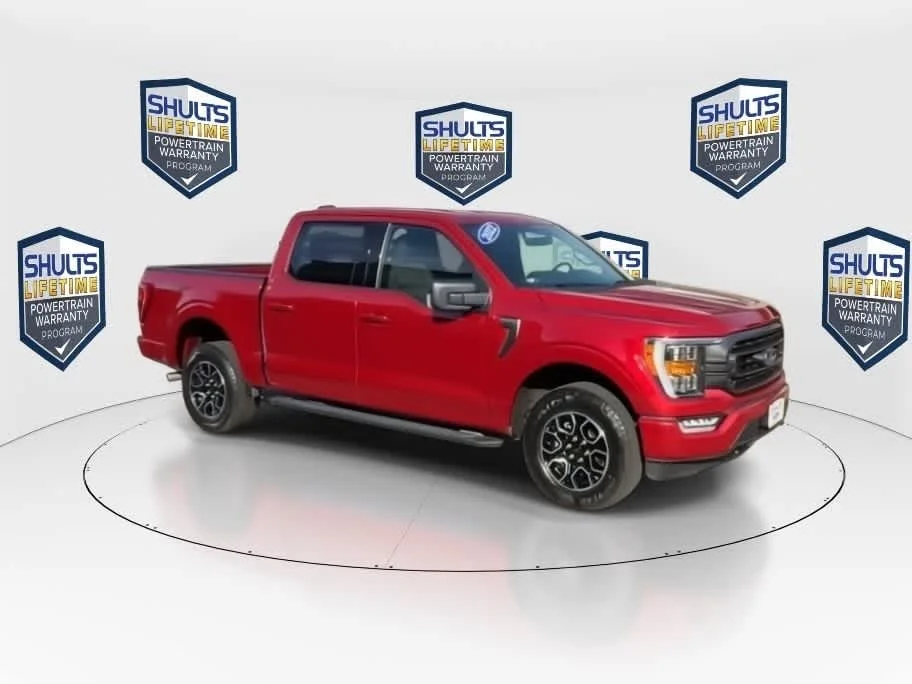 Used 2022 Rapid Red Metallic Tinted Clearcoat Ford XLT image 2