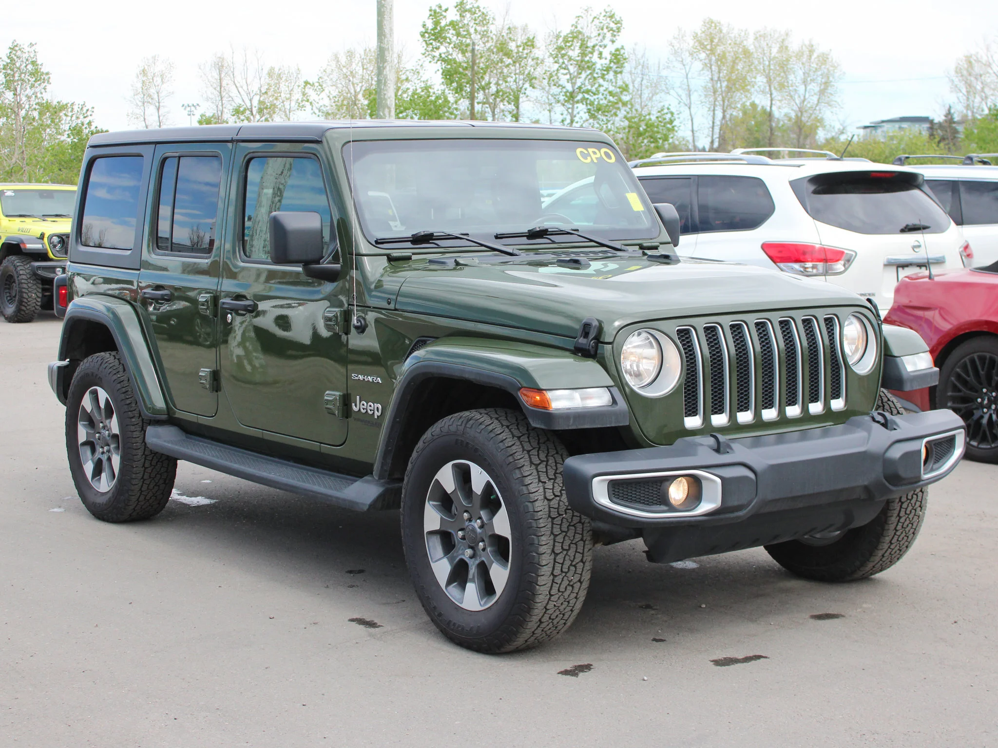Certified Used 2021 Green Jeep Unlimited Sahara * No Accidents | Manual | Apple CarPlay | Backup Camera image 8