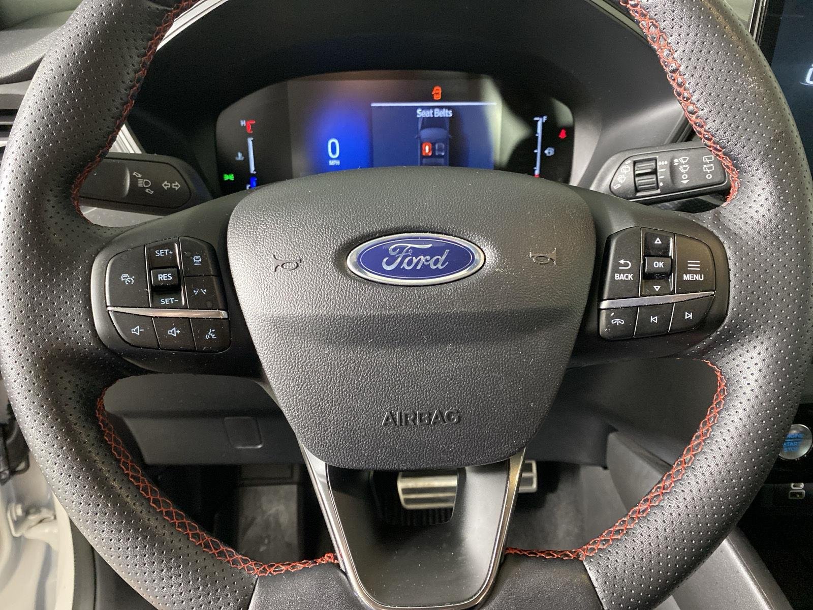 Used 2024 Star White Metallic Tri-Coat Ford ST-Line image 24