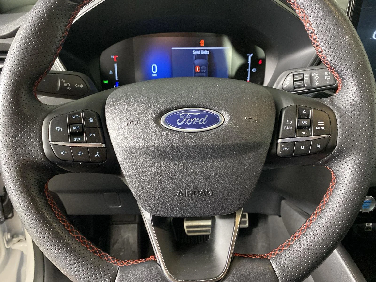Used 2024 Star White Metallic Tri-Coat Ford ST-Line image 24