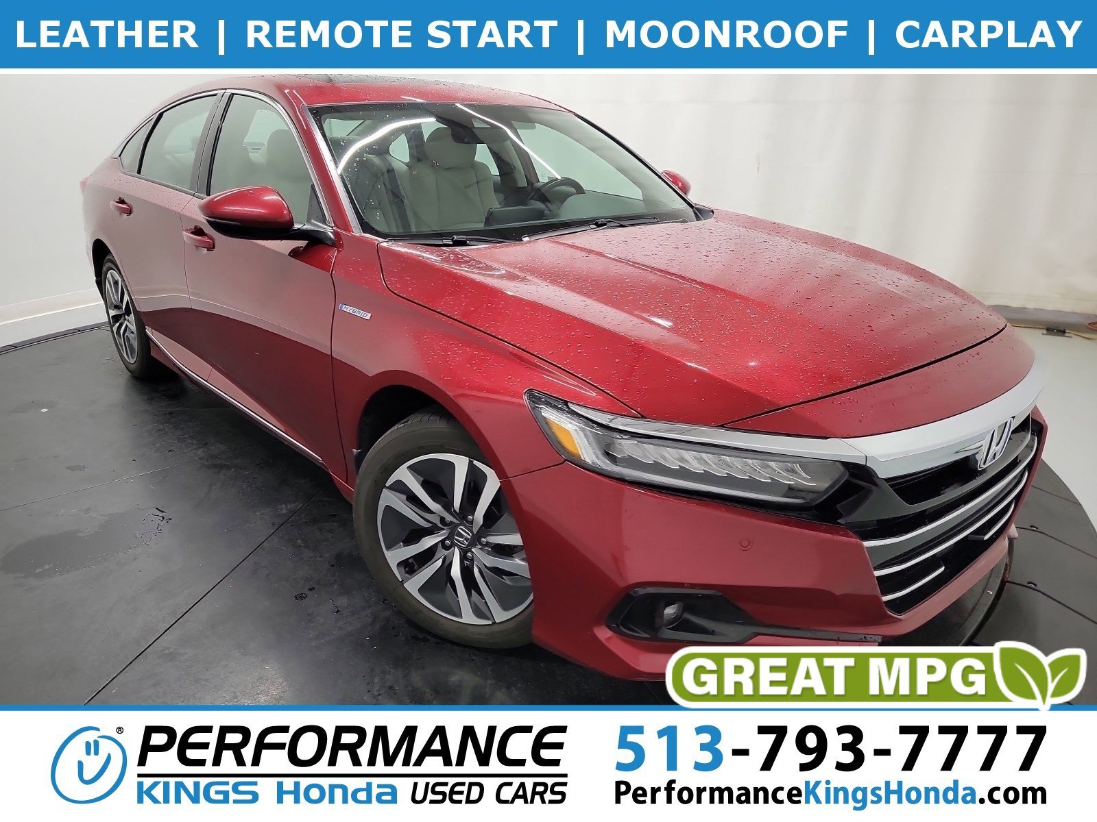 Used 2021 Radiant Red Metallic Honda EX-L image 1