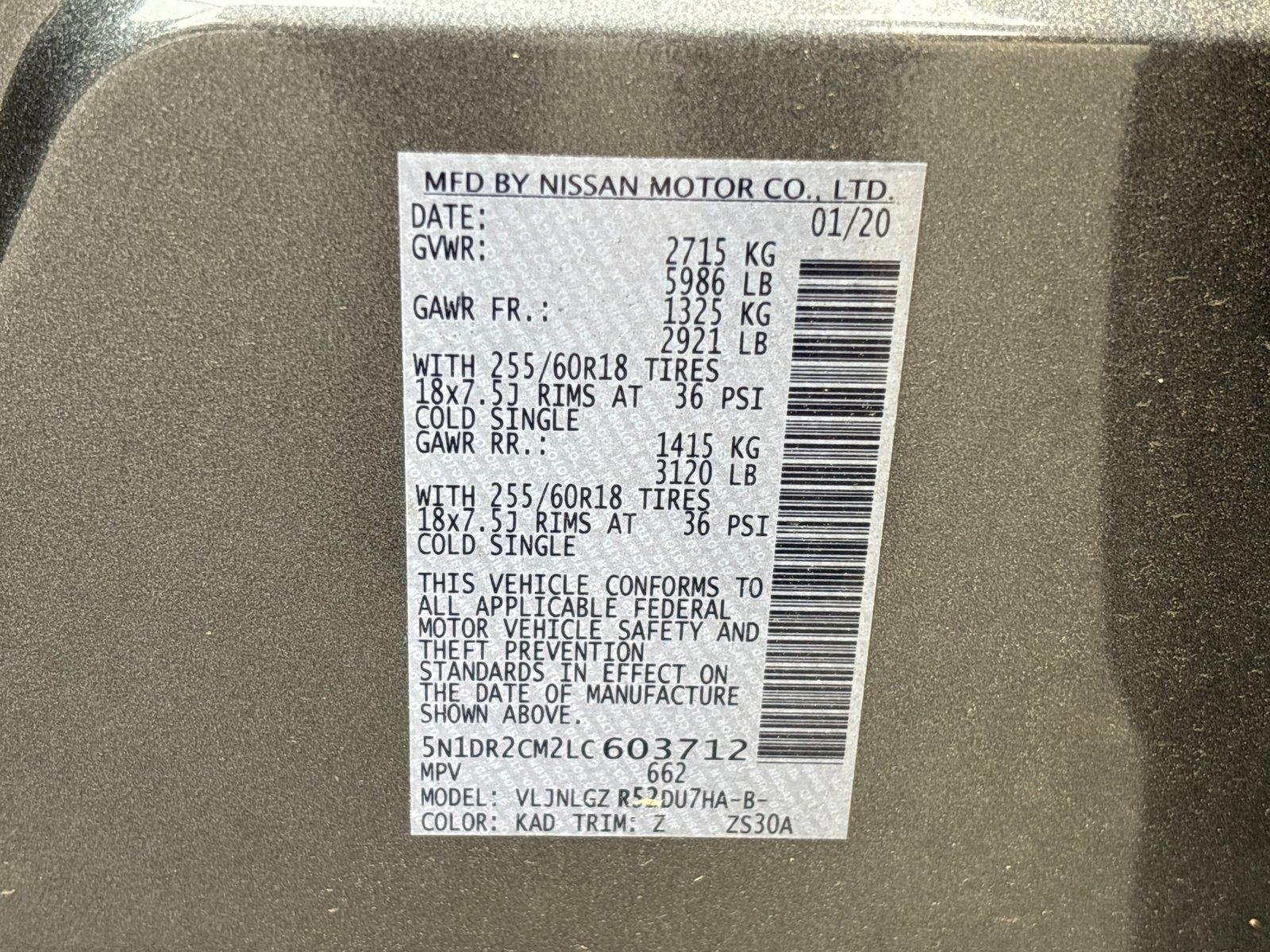 Used 2020 Gun Metallic Nissan SL image 11