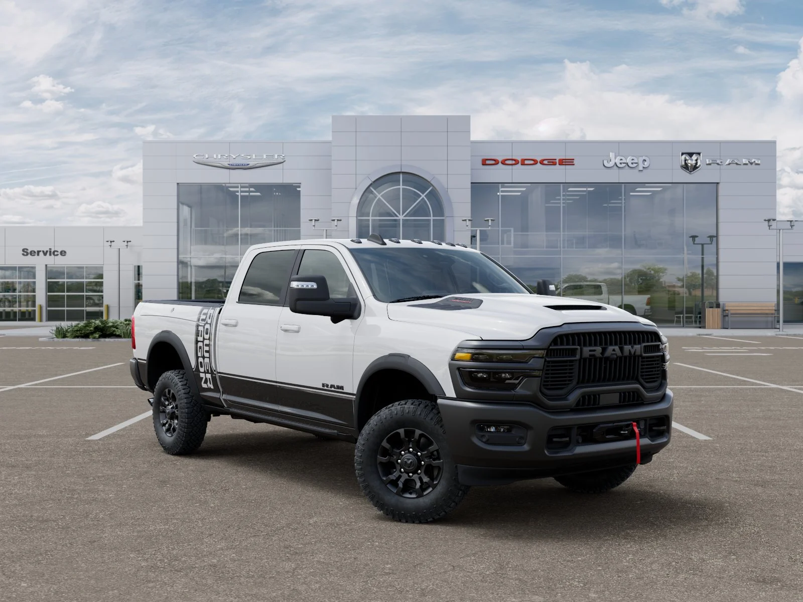 New 2026 Bright White Clear-Coat Exterior Paint RAM Power Wagon image 75
