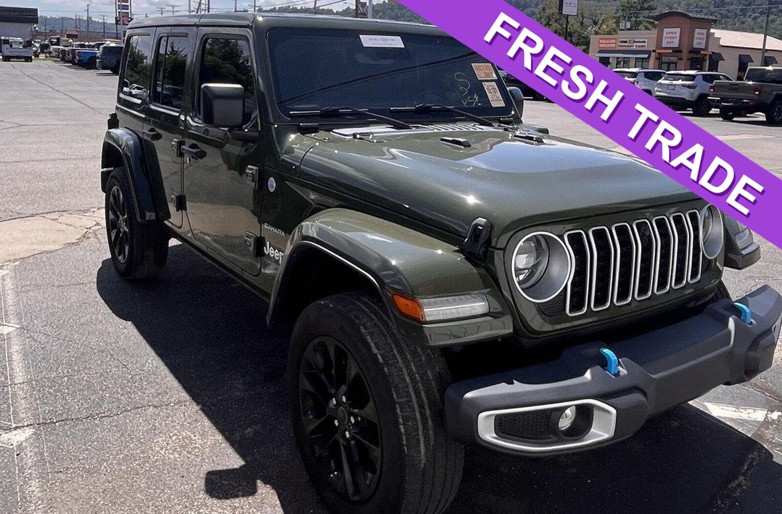 Used 2024 Sarge Green Clearcoat Jeep Sahara image 1
