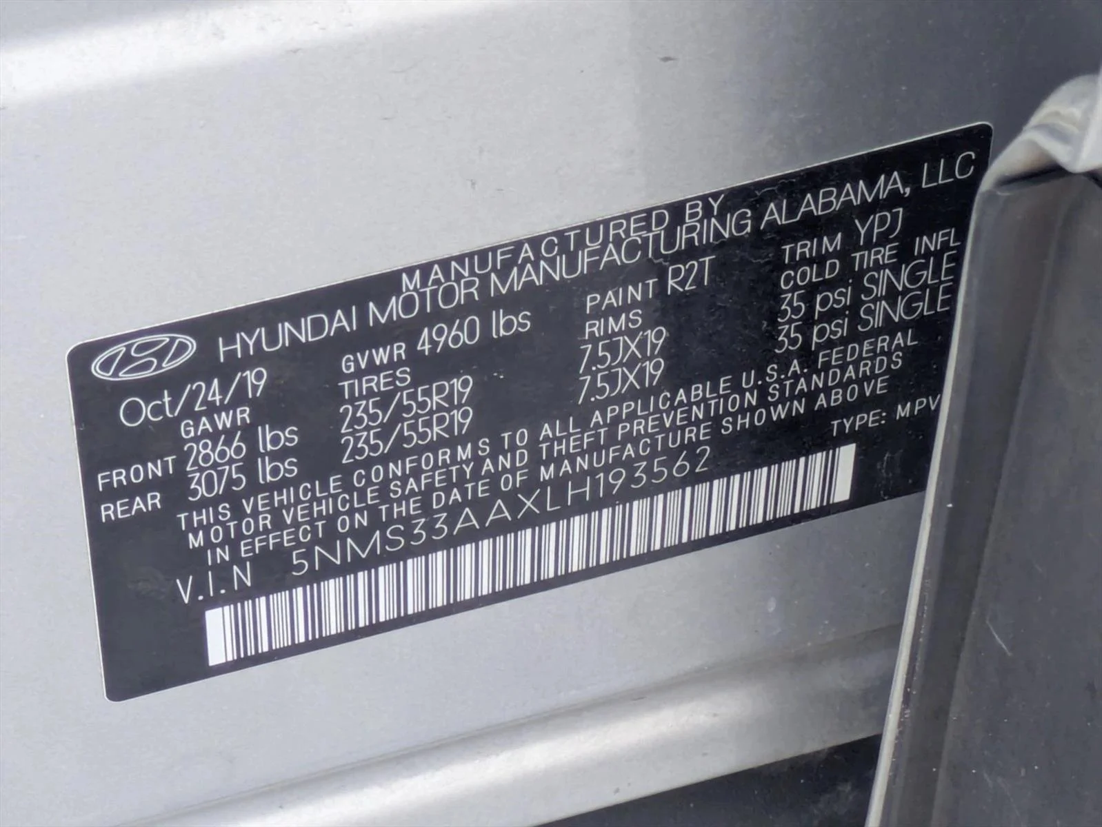 Used 2020 Shimmering Silver Pearl Hyundai SEL image 24