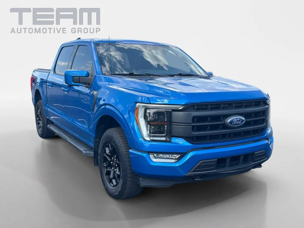 Used 2021 Blue Ford Lariat image 1