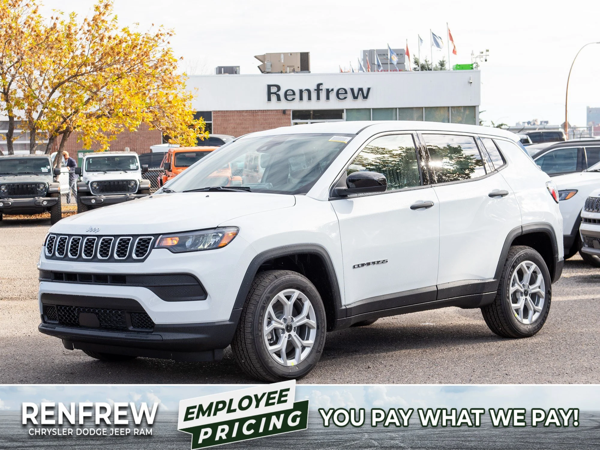New 2026 White Jeep Sport* 4x4, 2.0L Turbo, Heated Seats image 1