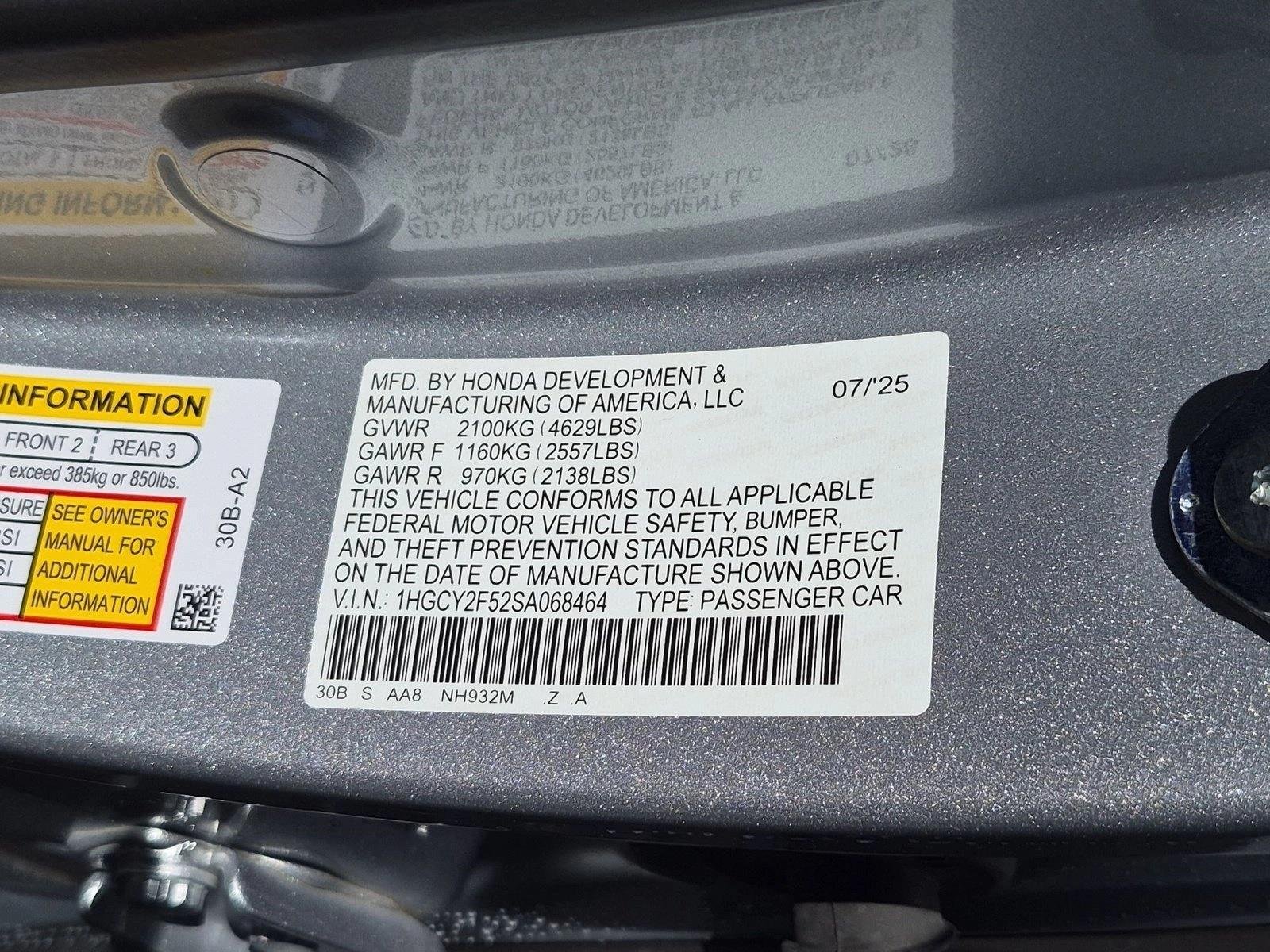 Used 2025 Solar Silver Metallic Honda Sport image 16