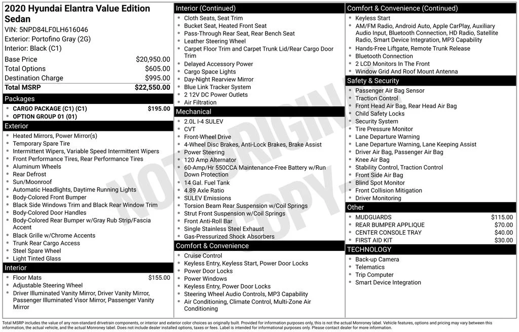 Used 2020 Gray Hyundai Value Edition image 28