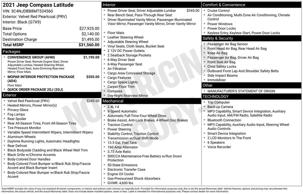 Used 2021 Red Jeep Latitude image 9