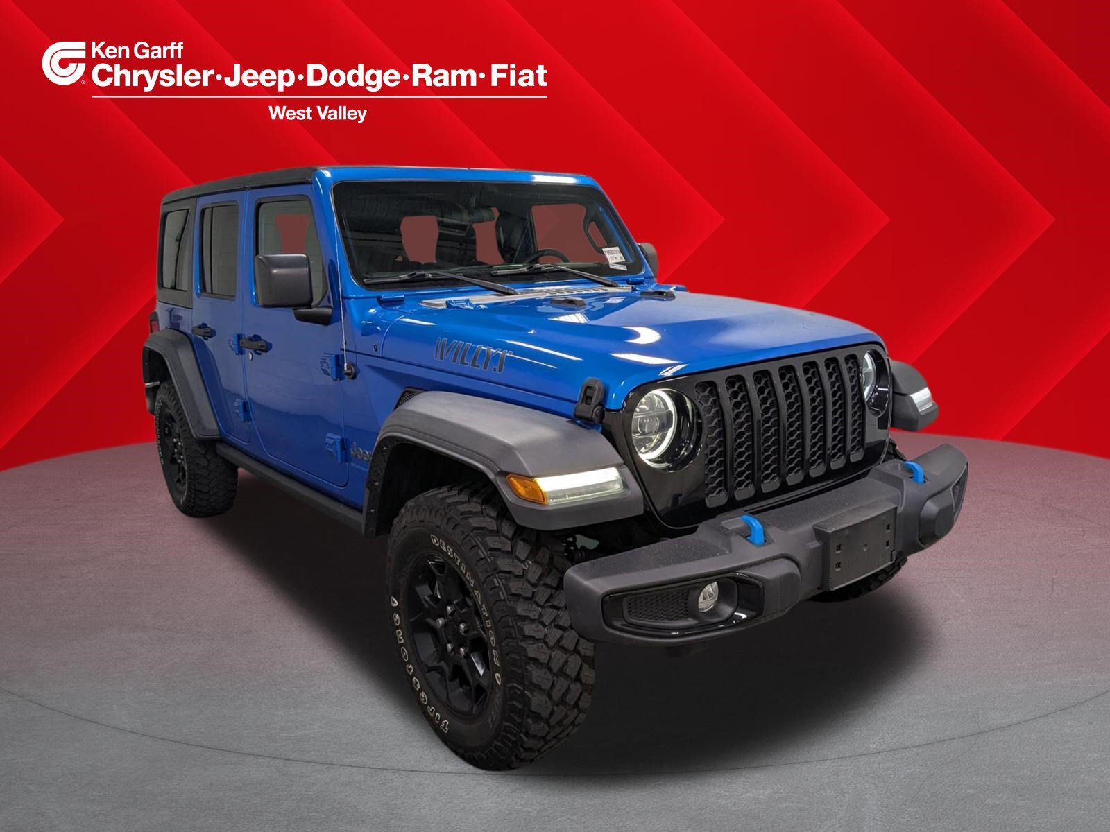 Used 2023 Hydro Blue Pearlcoat Jeep Willys image 1