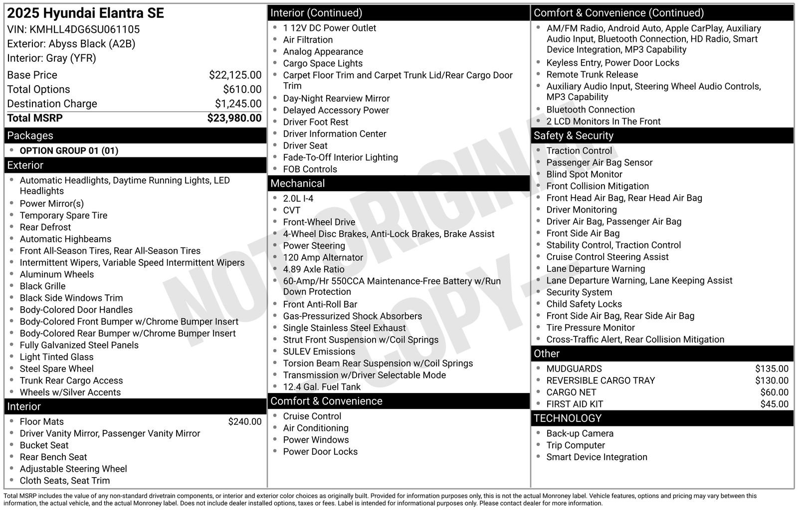 2025 Hyundai Elantra 2.0 SE IVT's photo