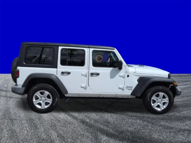 Certified Used 2021 Bright White Clearcoat Jeep Unlimited Sport S image 3