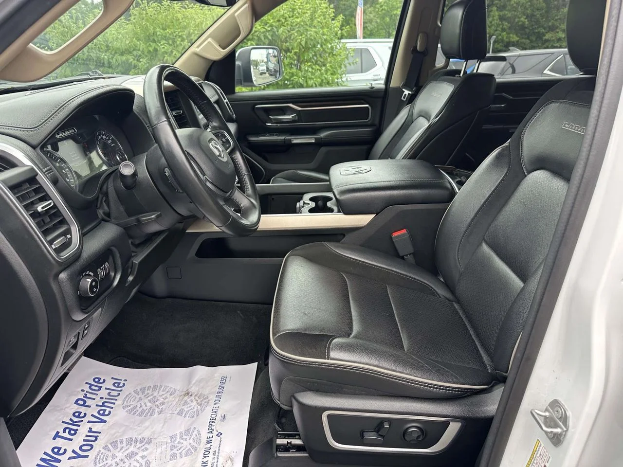 Used 2021 Bright White Clearcoat RAM Laramie Crew Cab 4x4 57