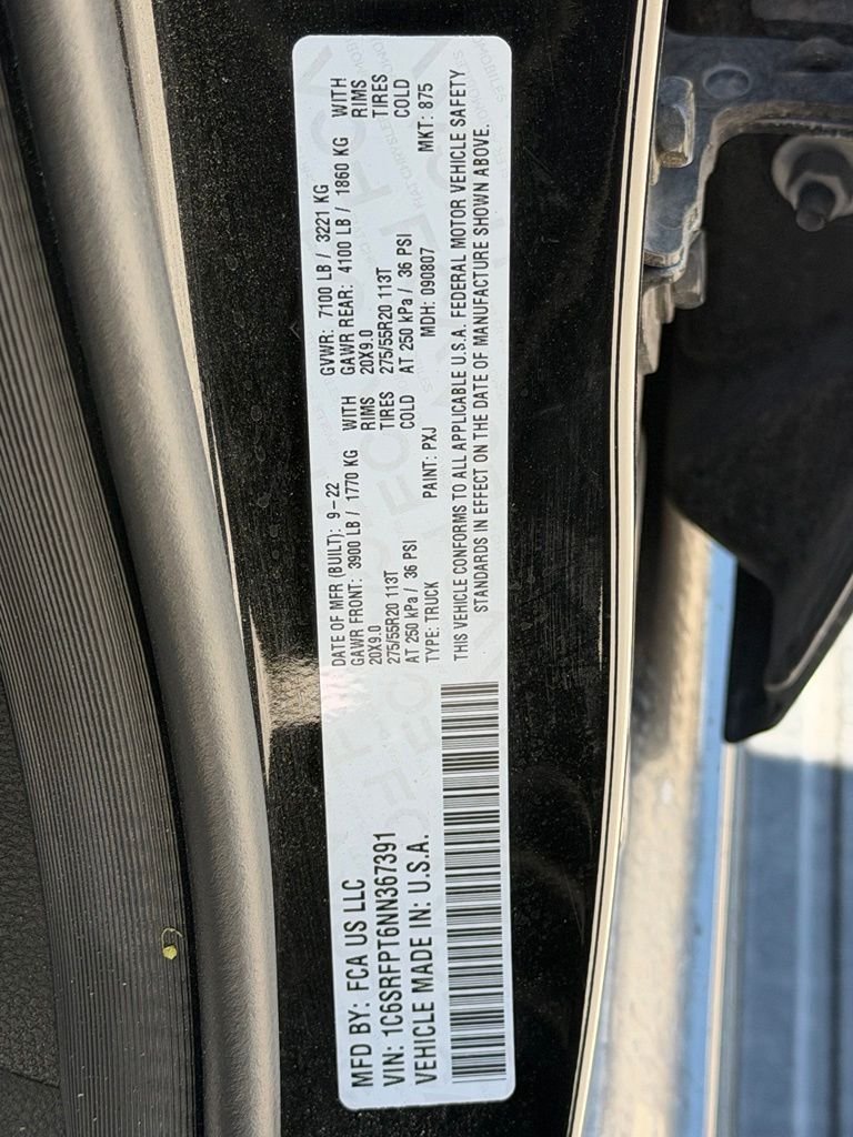 Used 2022 Black Ram Limited image 28