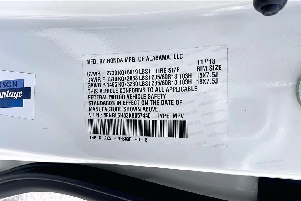 Used 2019 White Honda Touring image 19