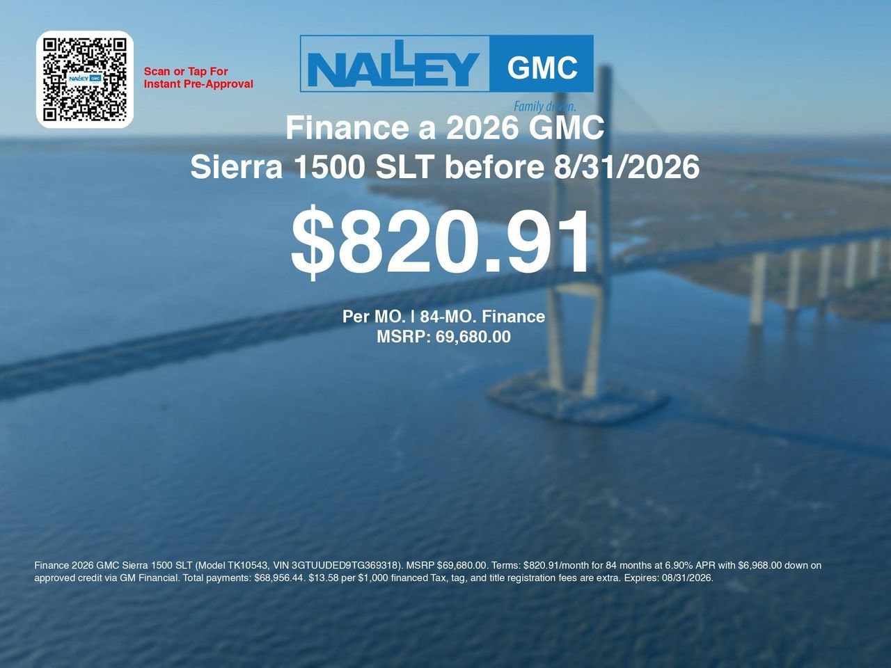 New 2026 Glacier White Tricoat GMC SLT image 6