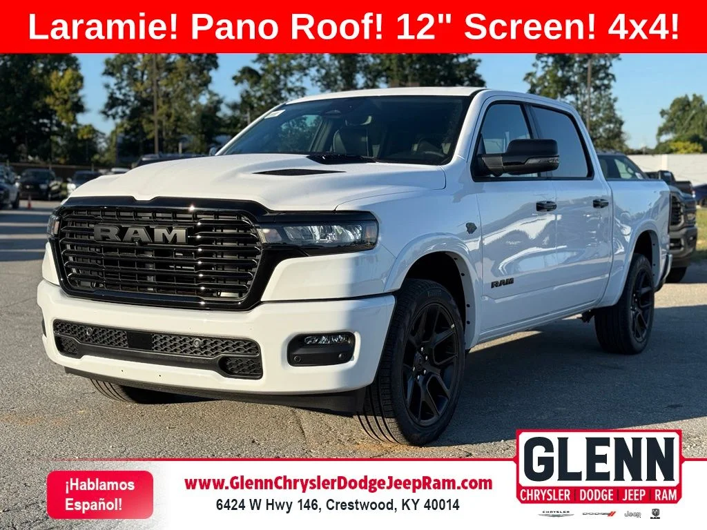 New 2027 Bright White Clear-Coat Exterior Paint RAM Laramie image 1