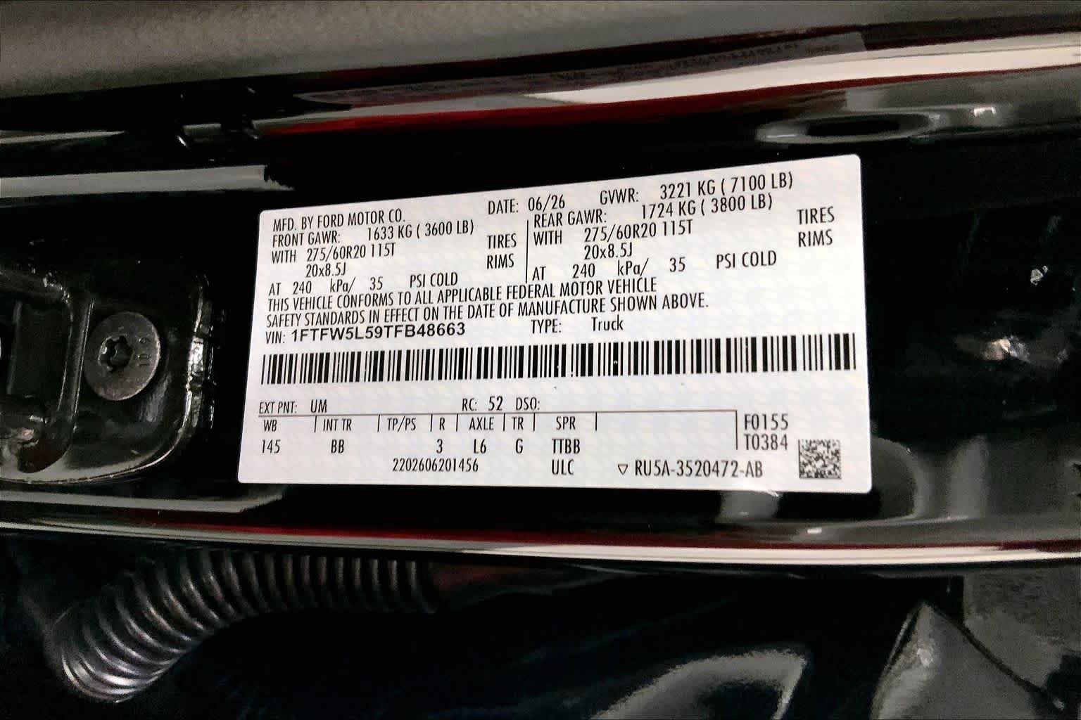 New 2026 Agate Black Metallic Ford Lariat® image 20