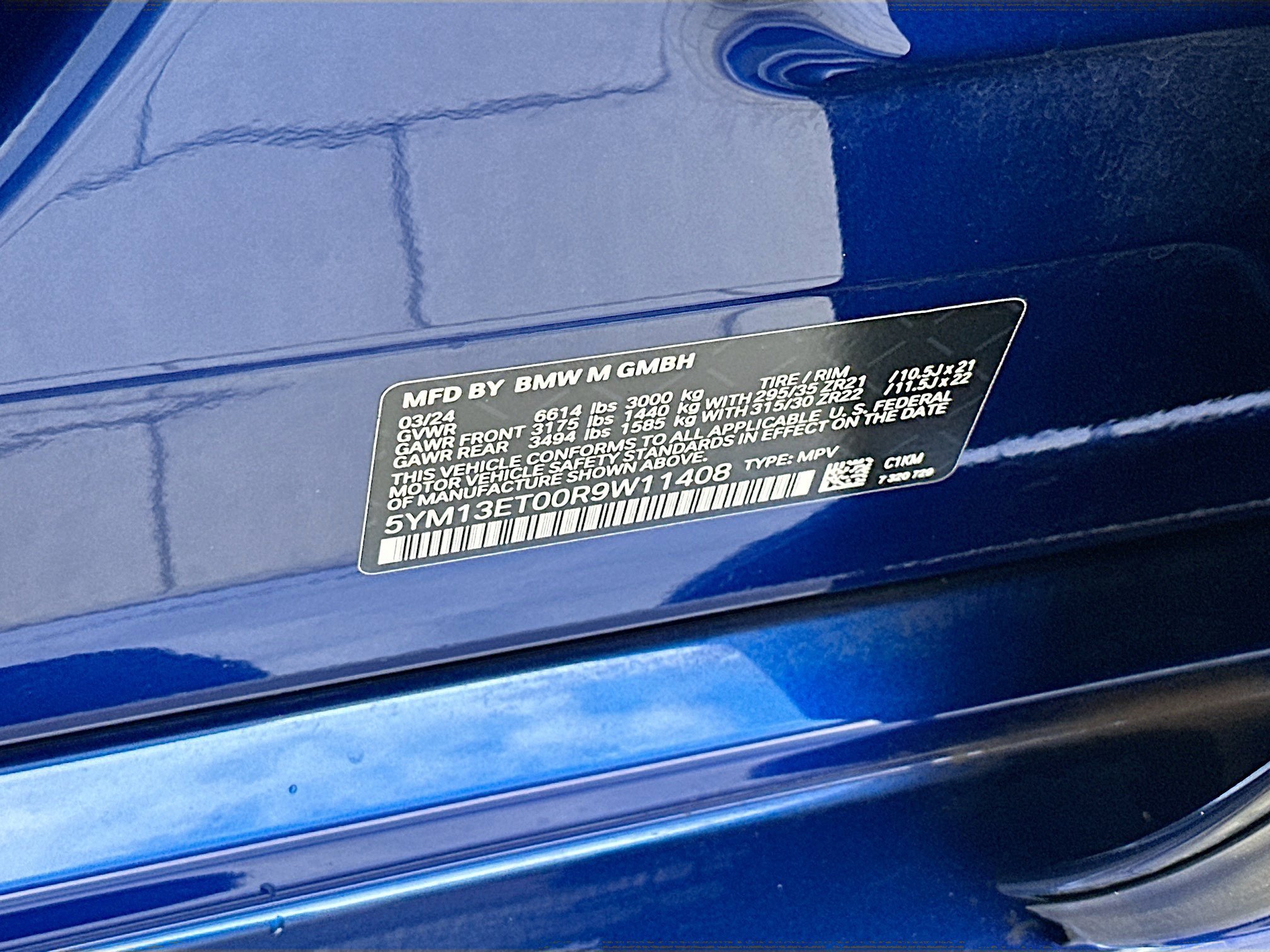 Used 2024 Marina Bay Blue Metallic BMW Competition image 34