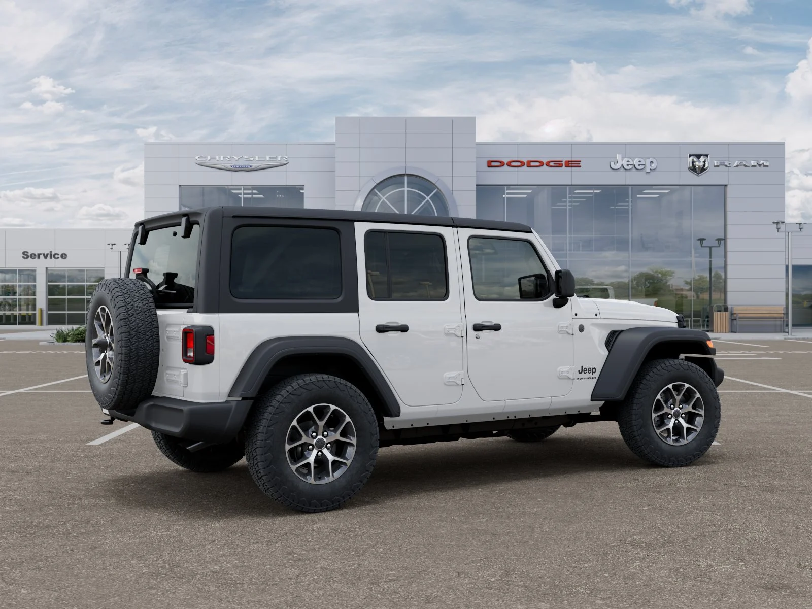 New 2026 Bright White Clear-Coat Exterior Paint Jeep Sport S image 26