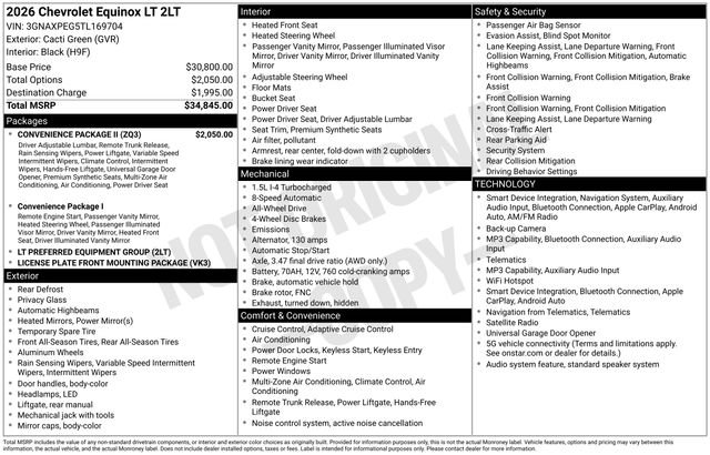 Used 2026 Green Chevrolet LT image 2