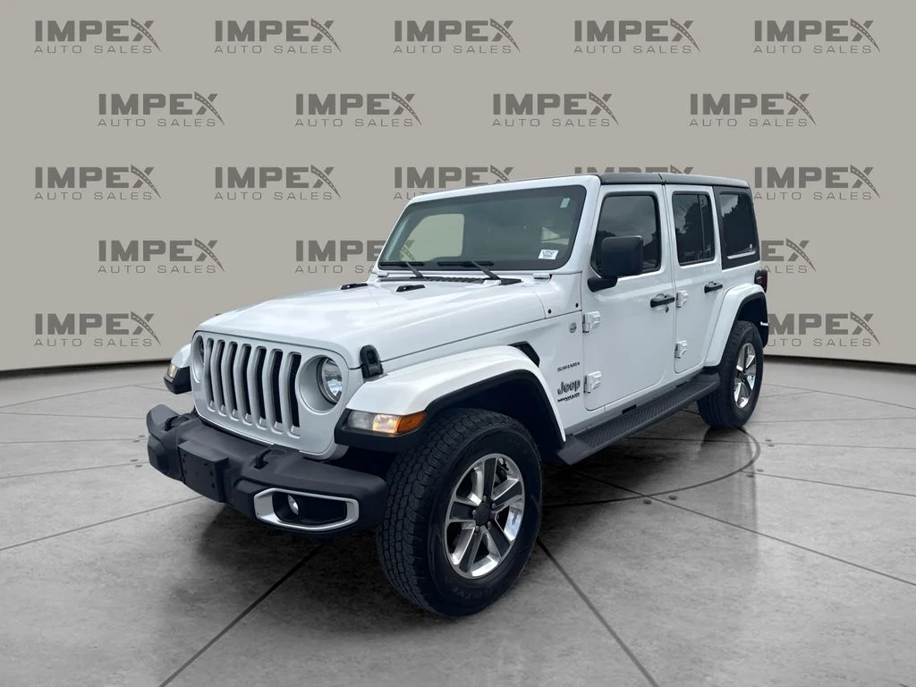 Used 2022 White Jeep Unlimited Sahara image 1