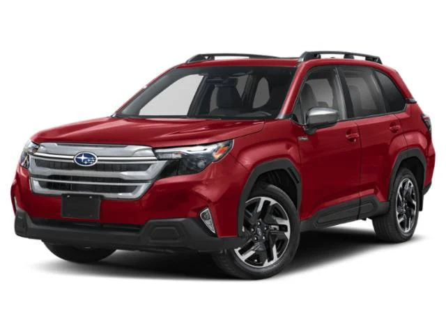 New 2026 Crimson Red Pearl Subaru Premium Hybrid image 1
