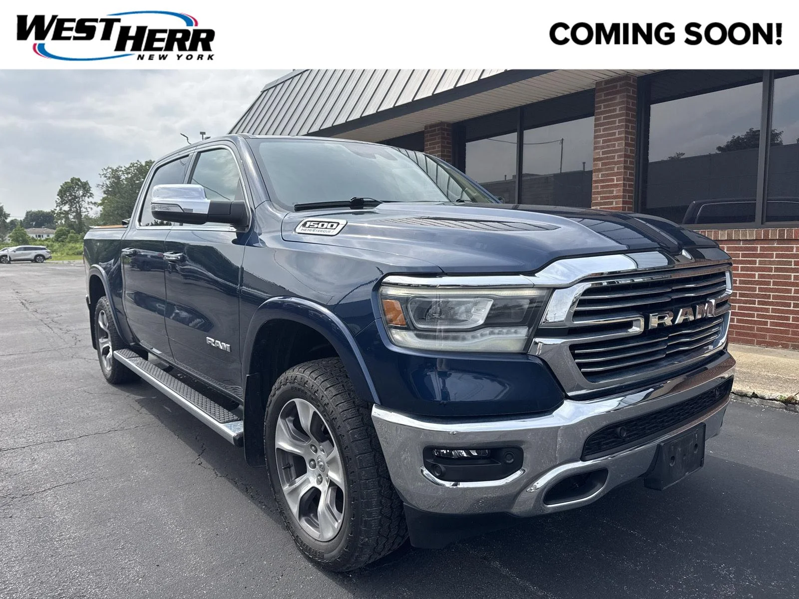Used 2021 Patriot Blue Pearlcoat Ram Laramie image 1
