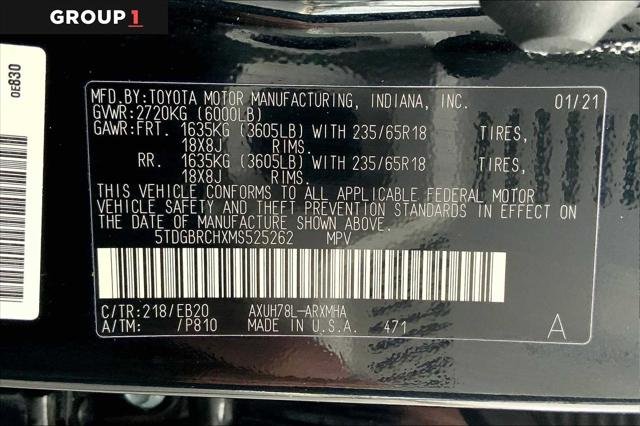 Certified Used 2021 MIDNIGHT BLACK METALLIC Toyota  image 37