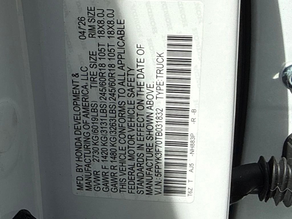 New 2026 Platinum White Pearl Honda TrailSport+ image 27